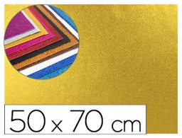 Goma EVA con purpurina Liderpapel 50x70cm. 60g/m² espesor 2mm. oro